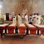 Funeral service for the Christians killed on Jan. 17 in Zonkwa town, Kaduna state, Nigeria. (Catholic Diocese of Kafanchan).