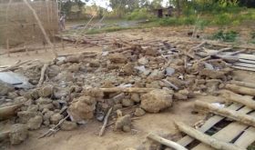 Church building destroyed on March 15, 2023 in Kigulu village, Mayuge District, Uganda. (Morning Star News)