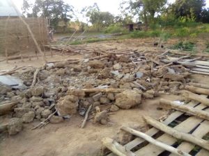 Church building destroyed on March 15, 2023 in Kigulu village, Mayuge District, Uganda. (Morning Star News)