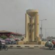 Ahmadu Bello Way round-about, Jos, Nigeria (el-sideeq lame, Creative Commons)