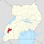 Location of Kamwenge District in Uganda. (OpenStreetMap contributors, Jarry1250, NordNordWest, Creative Commons)