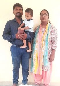 Pastor R. Kirubendran, wife Manju Tiruvendram and 18-month-old daughter. (Morning Star News)