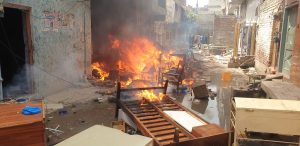 Belongings of Christians burned in Muslim rioting in Jaranwala, Pakistan on Aug. 16, 2023. (Morning Star News)
