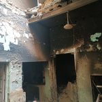 Home of Rafaqat Masih burned in rioting that began Aug. 16, 2023 in Christian Town, Jaranwala, Pakistan. (Morning Star News)