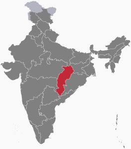 Location of Chhattisgarh, India. (Filpro, Creative Commons)