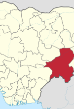 Location of Taraba state, Nigeria. (Derivative work Profoss, original Uwe Dedering, Creative Commons)