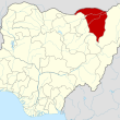 Location of Yobe state, Nigeria. (Himalayan Explorer based on work by Uwe Dedering, Creative Commons)