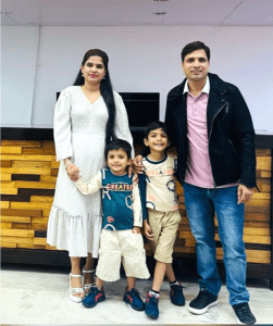 Pastor Keshab Raj Acharya with wife and children. (Morning Star News courtesy of family)