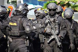 A team from Densus 88, an elite counter-terrorism force, prior to an operation in Indonesia. (Government of Indonesia)