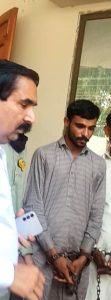 Chand Shamaun in shackles at hearing on blasphemy charges filed in June 2024. (Christian Daily International-Morning Star News)