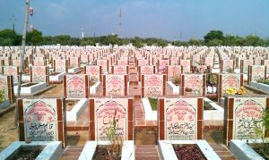 Besides Christians, many Shia Muslims are victims of Pakistan’s blasphemy laws, with many of the slain buried in Wadi-e-Hussain Cemetery in Karachi, Pakistan. (Prince.aliabbas, Creative Commons)