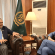 Deputy Prime Minister and Foreign Minister Ishaq Dar with EU Special Representative for Human Rights Olof Skoog. (EU Delegation to Pakistan)