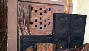 Burned curtain of Bethaniya Pentecostal Church building in Gulshan Basti, Pakistan. (Christian Daily International-Morning Star News)