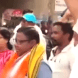 Mahendra Hembram is garlanded as Hindus in India celebrate his release from prison on April 16, 2025. (Morning Star News screenshot of video)