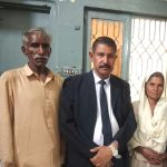 Attorney Hanif Hameed flanked by parents of 15-year-old girl kidnapped and forcibly converted and married in Pakistan. (Christian Daily International-Morning Star News)