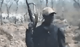 Fulani herdsman in north-central Nigeria in screenshot from video obtained by Morning Star News. (Morning Star News)