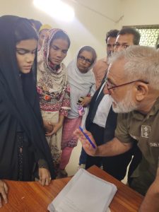Jessica Iqbal (in black) at court in Lahore, Pakistan on May 16, 2025. (Courtesy HARDS Pakistan)