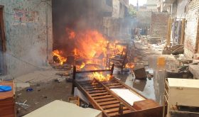 Belongings of Christians burned in Muslim rioting in Jaranwala, Pakistan on Aug. 16, 2023. (Morning Star News)