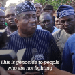 Former Benue state Gov. Gabriel Suswam laments herdsmen’s June 13-14 slaughter of predominantly Christian farmers in Yelwata, Nigeria to media on June 19, 2025. (Screenshot from TRT World broadcast)