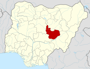 Location of Plateau state in Nigeria. (Himalayan Explorer based on work by Uwe Dedering, Creative Commons)