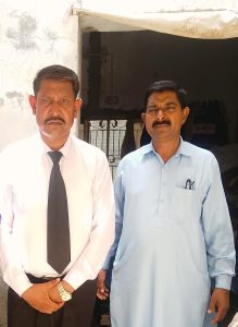 Attorney Hanif Hameed (L) with rape victim's father, Razzaq Masih, after court verdict on July 9, 2025. (Christian Daily International-Morning Star News)