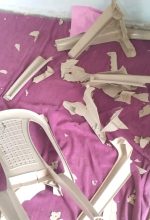 Chairs smashed in attack on church in Borsi village, Dhamtari District, Chattisgarh, India on June 8, 2025. (Morning Star News)