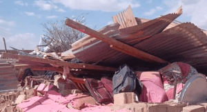 Church bulding demolished in Khartoum North, Sudan on July 8, 2025. (CSW)