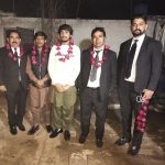 Sahil Shahid and Raheel Shahid (in white shirt) after acquittal of blasphemy charges on Jan. 25, 2025. (Christian Daily International-Morning Star News)