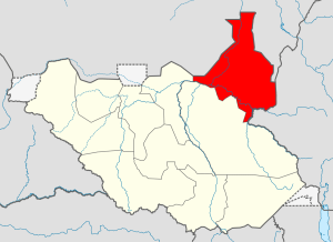Location of Upper Nile state, South Sudan. (Ivan25, Creative Commons)