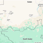 Sudan border with South Sudan. (Map data © 2025 Google)