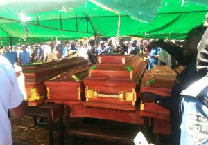 Funeral service for Christians killed in Damakasuwa, Kaduna state, Nigeria on Nov. 8, 2025. (Daniel Dodo)