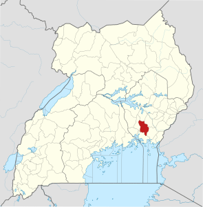 Location of Iganga District in Uganda. (OpenStreetMap contributors, Jarry1250, NordNordWest)