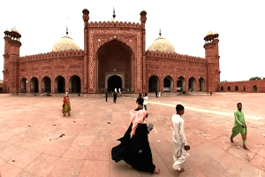 Badshahi Mosque in Lahore, Pakistan. (Screenshot from YouTube)
