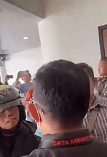 Muslims stop Prosperous Mission Church (GMS) service in Panggungharjo village, Bantul Regency, Special Capital Region of Yogyakarta, Indonesia on May 24, 2026. (Screenshot from video on Facebook)