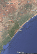 Location of Lower Juba Region, Somalia. (Map data © 2026 Google)