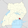 Location of Mayuge District in Uganda. (OpenStreetMap contributors, Jarry1250, NordNordWest, Creative Commons)