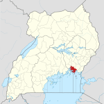 Location of Mayuge District in Uganda. (OpenStreetMap contributors, Jarry1250, NordNordWest, Creative Commons)