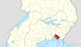 Location of Mayuge District in Uganda. (OpenStreetMap contributors, Jarry1250, NordNordWest, Creative Commons)