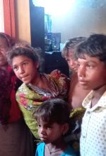 Widow and children of the Siddique Masih, slain for his faith on June 22, 2026 in Gohar Chak No. 8 village, Pakistan. (Courtesy of Saleem Ghouri)