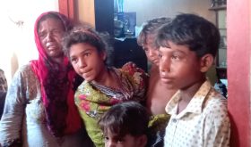 Widow and children of the Siddique Masih, slain for his faith on June 22, 2026 in Gohar Chak No. 8 village, Pakistan. (Courtesy of Saleem Ghouri)