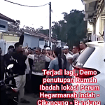 Muslims protest church in Hegarmanah Indah housing complex, Cikancung District, West Java, Indonesia on June 24, 2026. (Screenshot from YataOfficial video on YouTube)